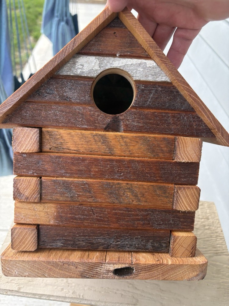 log cabin bird house