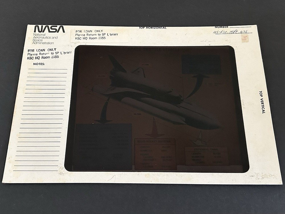 1978 NASA KSC Space Shuttle Vehicle Specifications Presentation Transparency-431