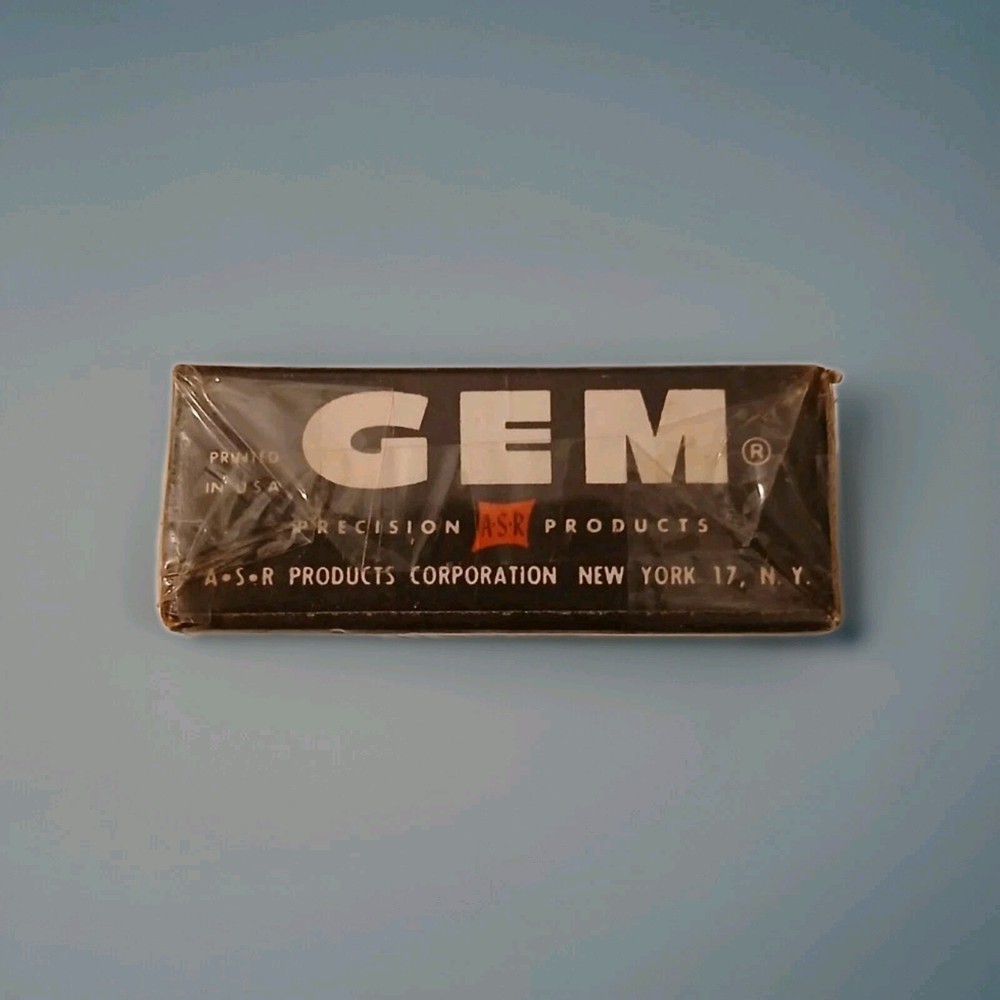 Vintage! GEM BLADES Singledge Box ~ NOS Sealed