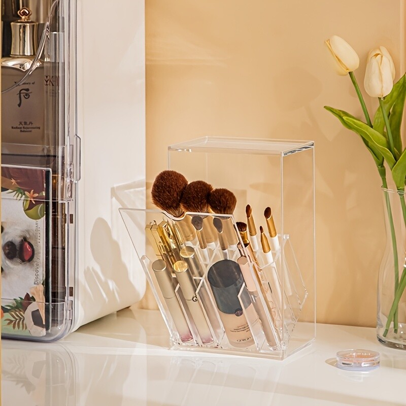 Adjustable Acrylic Makeup Brush Holder