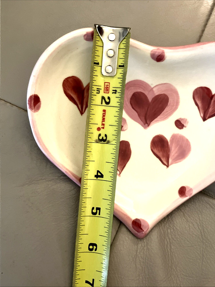 Gail Pittman Ceramic Heart Shaped Trinket Dish Signed