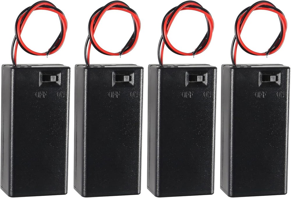 DIANN 4pcs 9V Battery Holder with ON/Off Switch Case Switch...