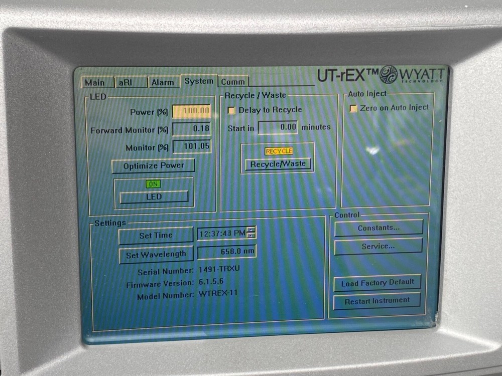WYATT Technology #WTREX-11 Optilab T-rEX Refractive Index Detector Refractometer