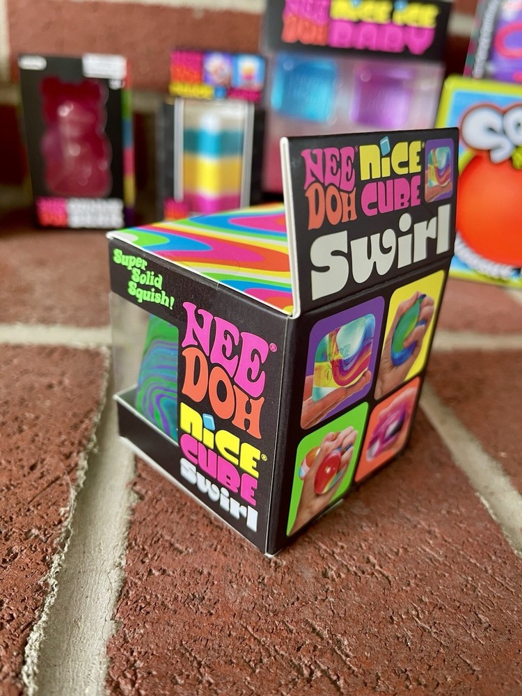 AUTHENTIC NeeDoh Nice Ice Baby, Nice Cube Swirl + Other Squishy Bundle
