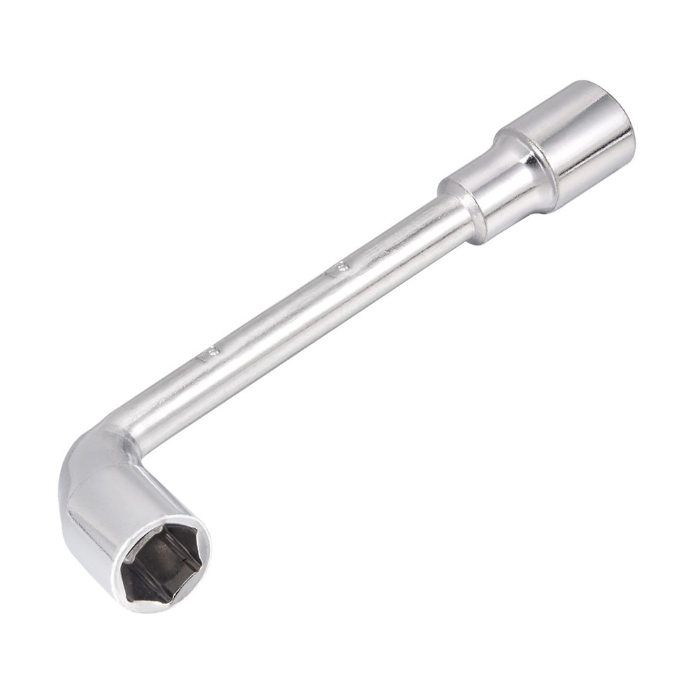 19mm Metric L Shaped Angled Open Hex 6 point Socket Wrench Silver