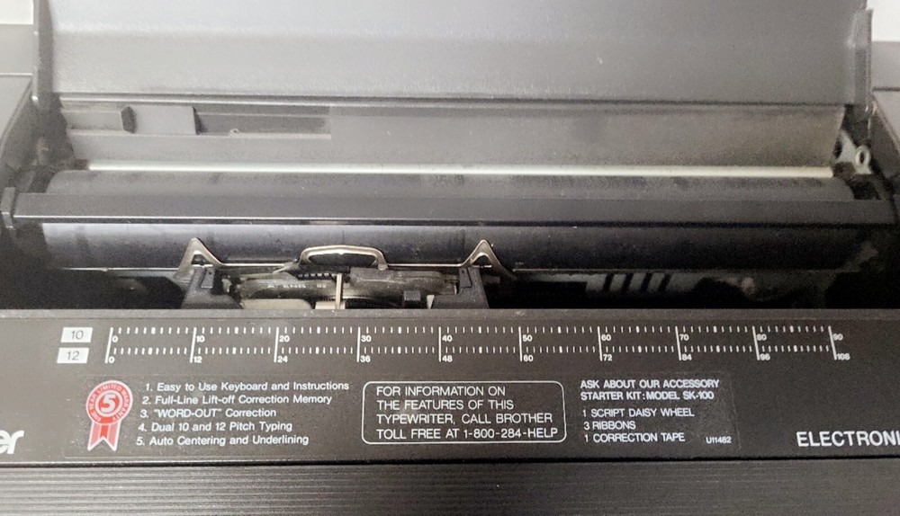 Brother Model AX-22 Electronic Typewriter Tested Working w/ Cover