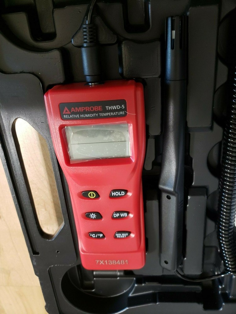 Amprobe THWD-5 / THWD5 Relative Humidity & Temperature Meter w/ Flexible Probe