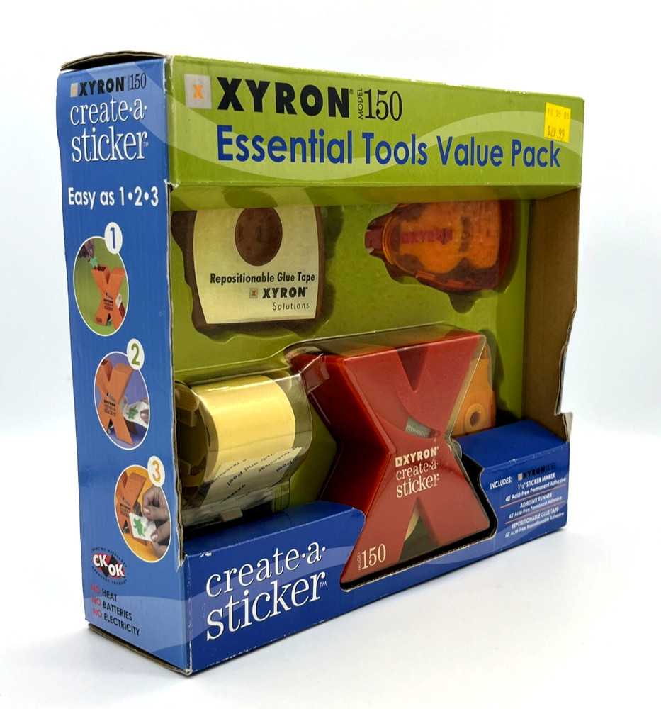 VTG NOS XYRON Create a Sticker Model 150 Essential Tools Value Pack Circa 2003!