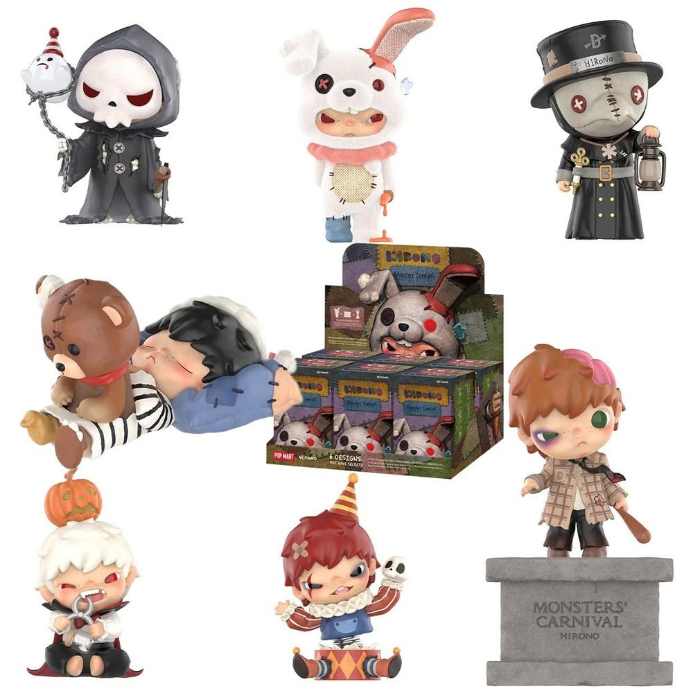 POP MART Hirono Monsters Carnival Series Confirmed Figure Sealed Bag in Open Box