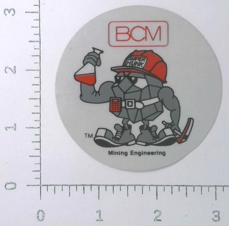 Vintage BCM Mining Engineering Coal Sticker Decal