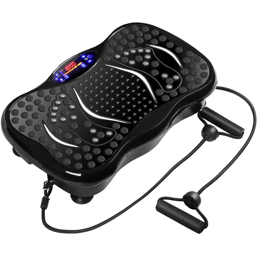 Vibration Plate Exercise Machine Shaking Whole Body Mini Workout Platform Black