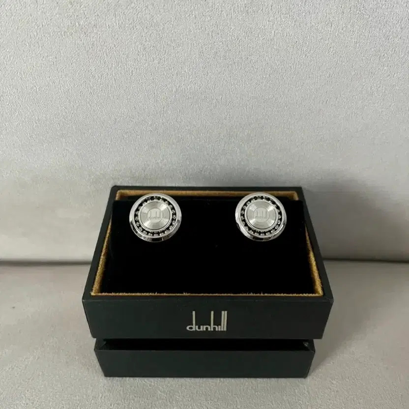 Dunhill Silver Tone Cufflinks New In Box