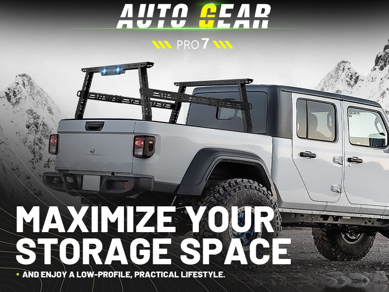 Adjustable 16-24.8" High Truck Bed Racks For 2005-2025 Tacoma,2005-2025 Frontier