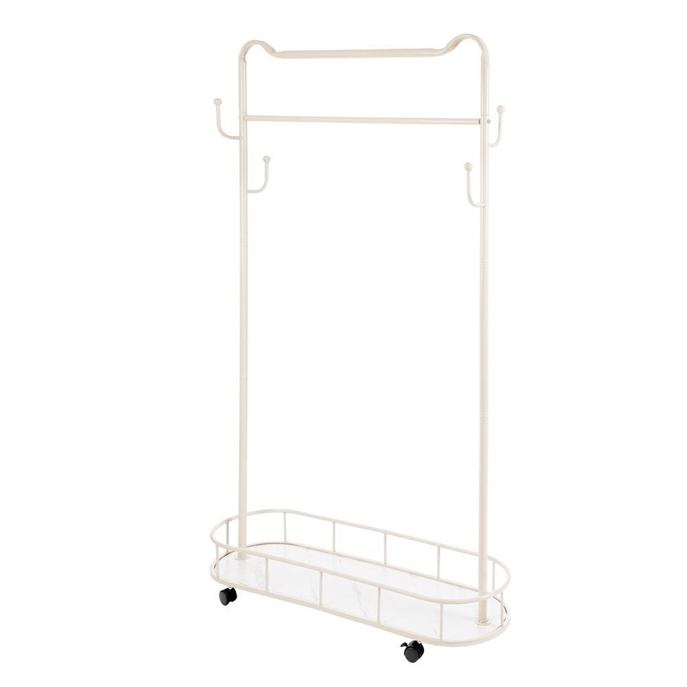 Clothes Rack, Movable Coat Rack, Coat Rack with Storage Basket