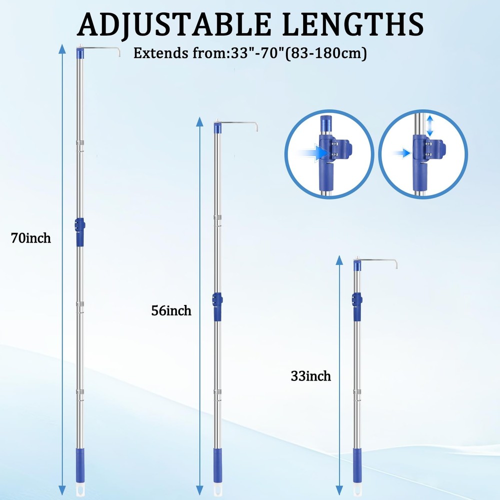 Trunk Bed Cargo Retrieval Hook Telescoping Cargo Grabber Reach Retrieval Tool