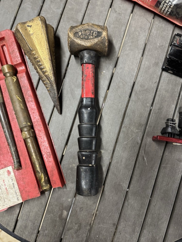 Mac Tools 3pc Brass Punch Set Brass Hammer proto snap on socket set Random