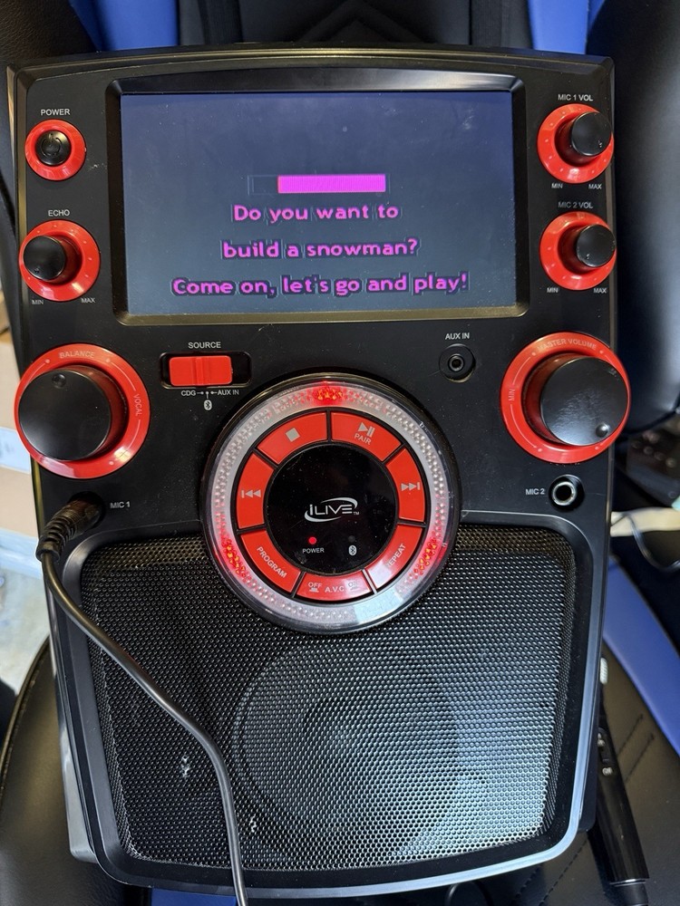 iLIVE IJMB587B Bluetooth Karaoke Party Machine