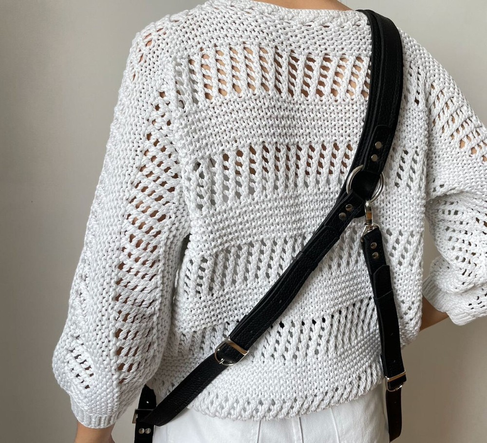 Vegan Leather Double Camera Harness with Silver Hardware