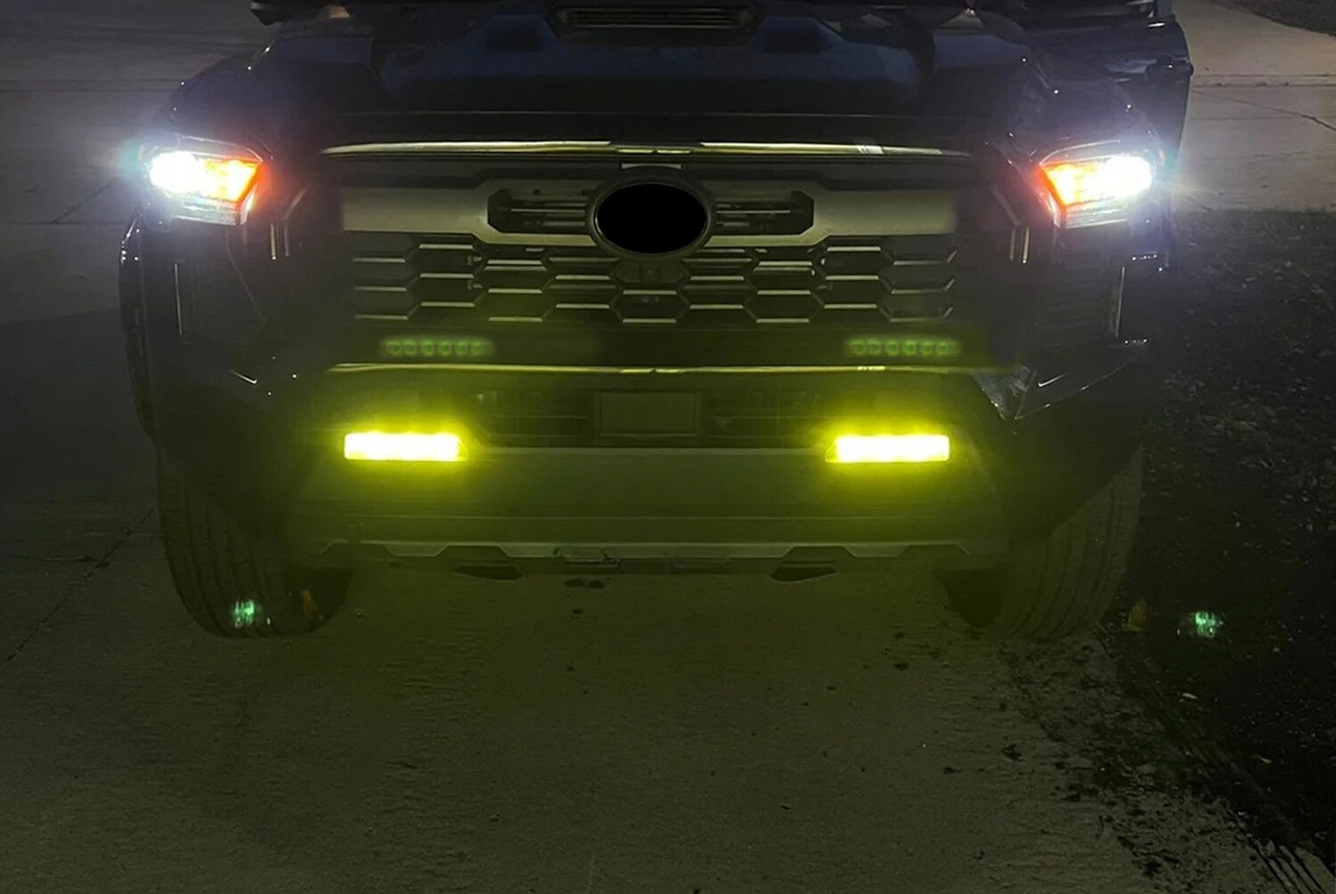 Yellow LED Fog Pocket Light Kit For Toyota 22+ Tundra/Sequoia 24+ Tacoma/4Runner