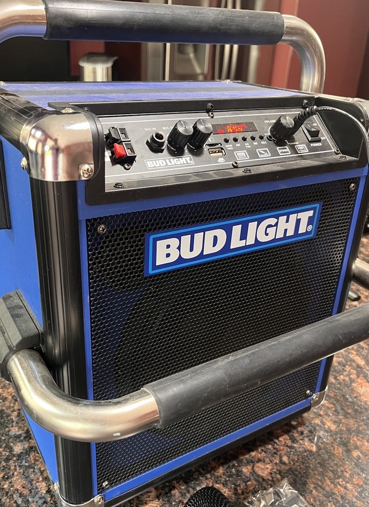NICE Bud Light BLUETOOTH FM/ Amp/speaker/ PA/ Karaoke Machine W/Mic & Remote