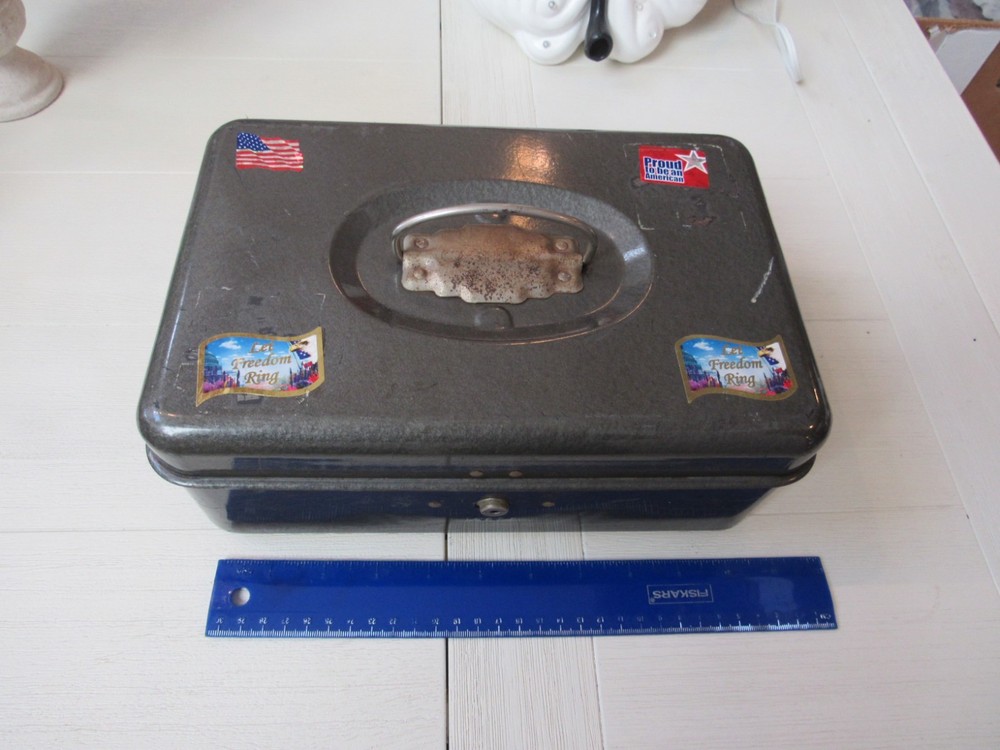 Vintage Metal Lock Box
