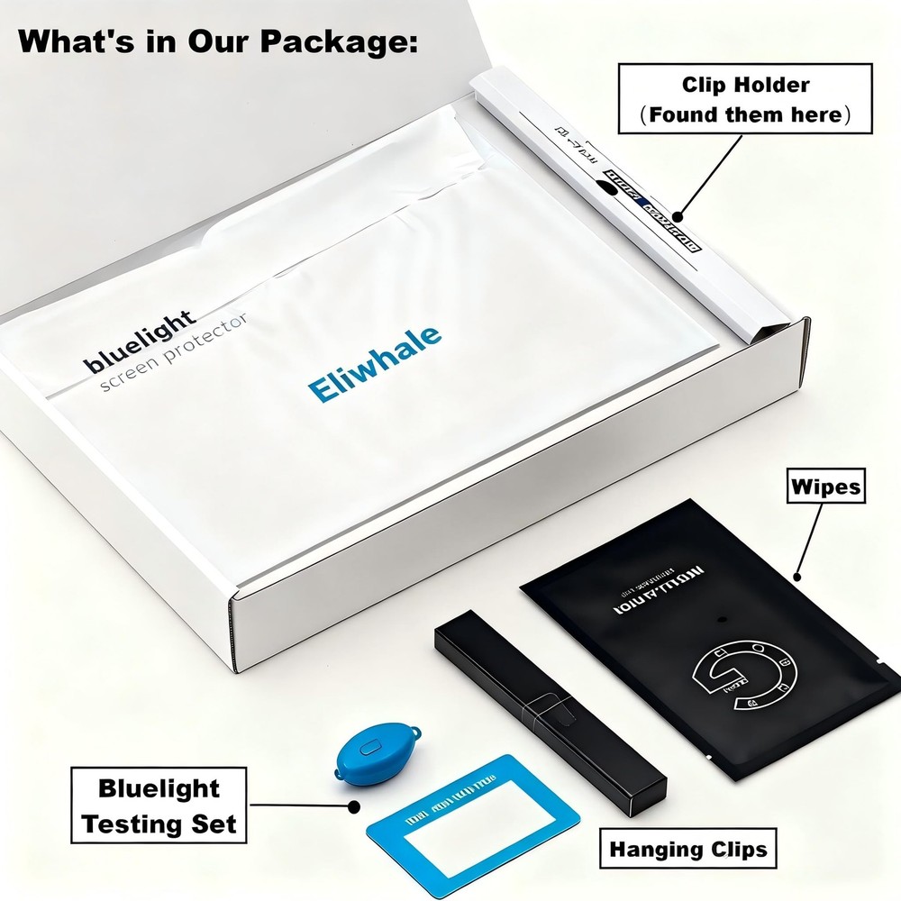 Blue Light Blocking Screen Protector for 32" 16:9 Computer Monitors, Removabl...