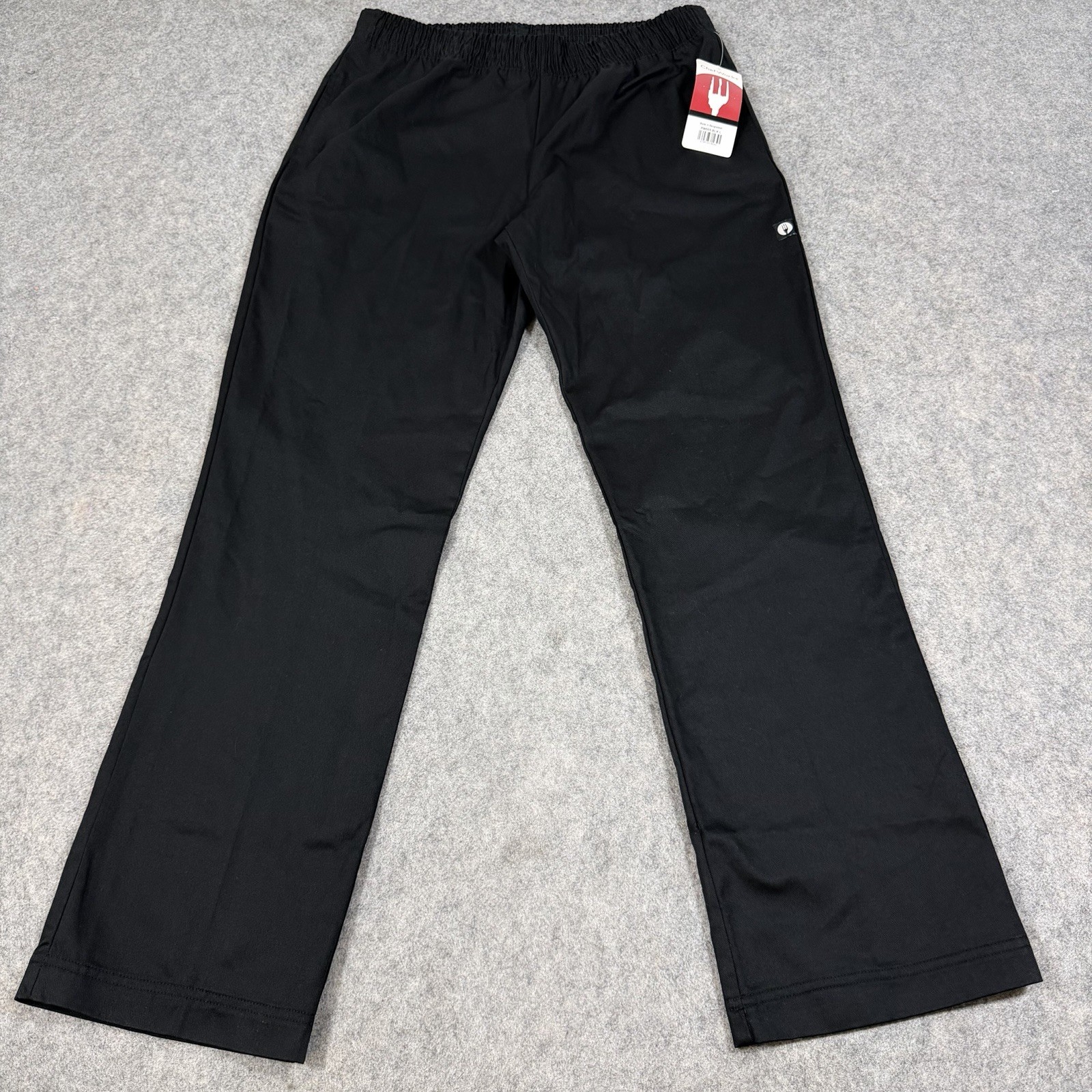 Chef Works Lightweight Slim Pants Men's Size Large (Actual Fits 35x32) Black NWT