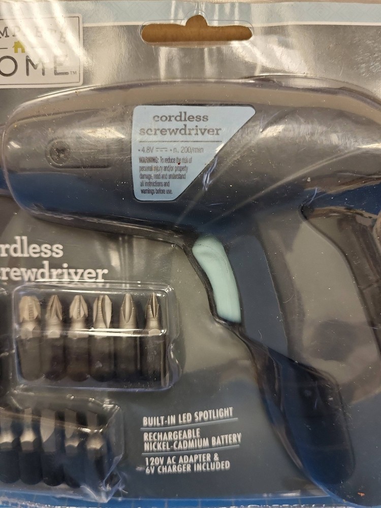 Complete Home Cordless Screwdriver Rechargeable Battery Power Tool Driver Bits