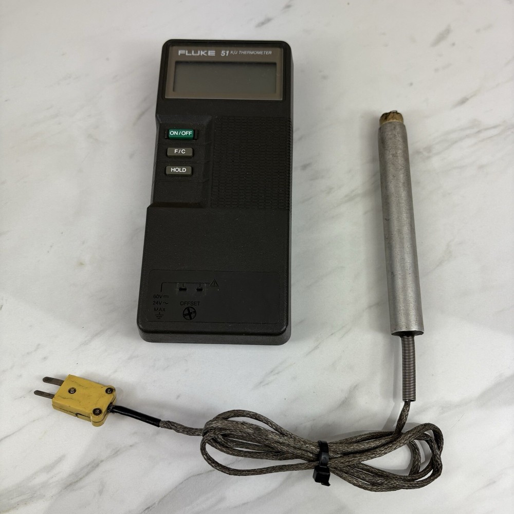 Fluke 51 K/J Handheld Digital Thermometer with Probe