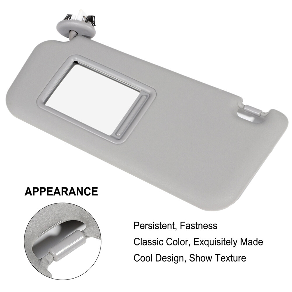 Sun Visor Left Driver Side Gray for 2006 - 2012 Toyota RAV4
