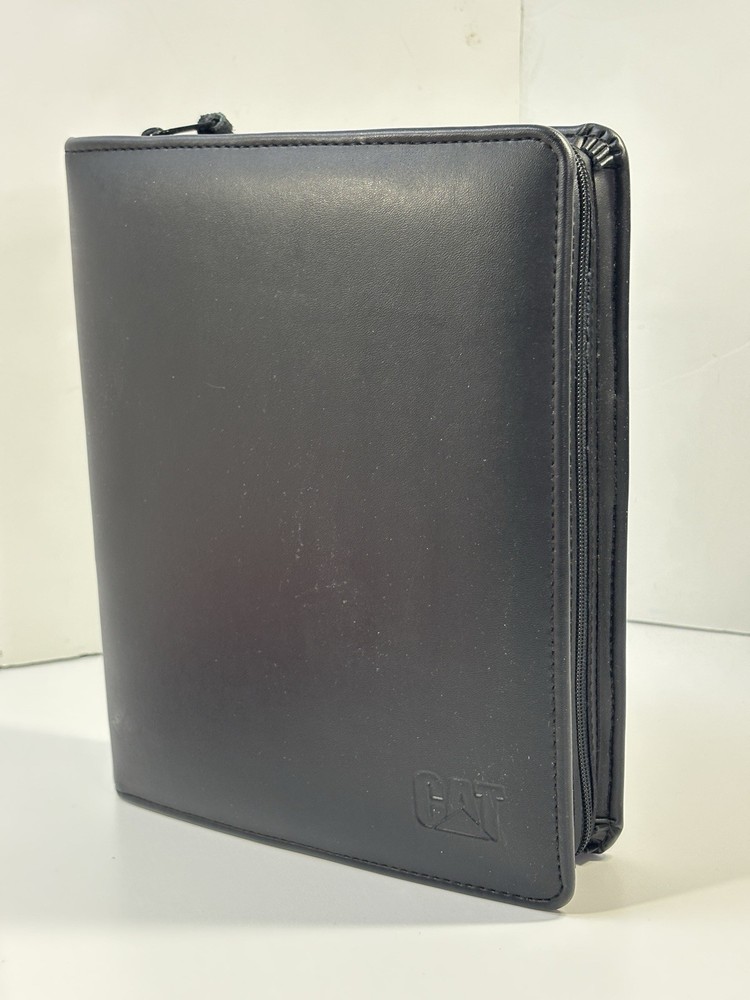 Caterpillar CAT Professional Leather Folio Binder - Zippered