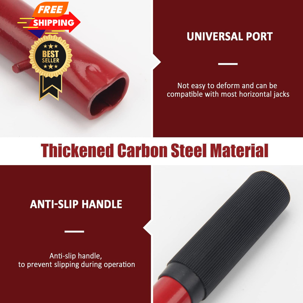 Windspeed Horizontal Hydraulic Jack Handle, 2 Ton Floor Medium, Red