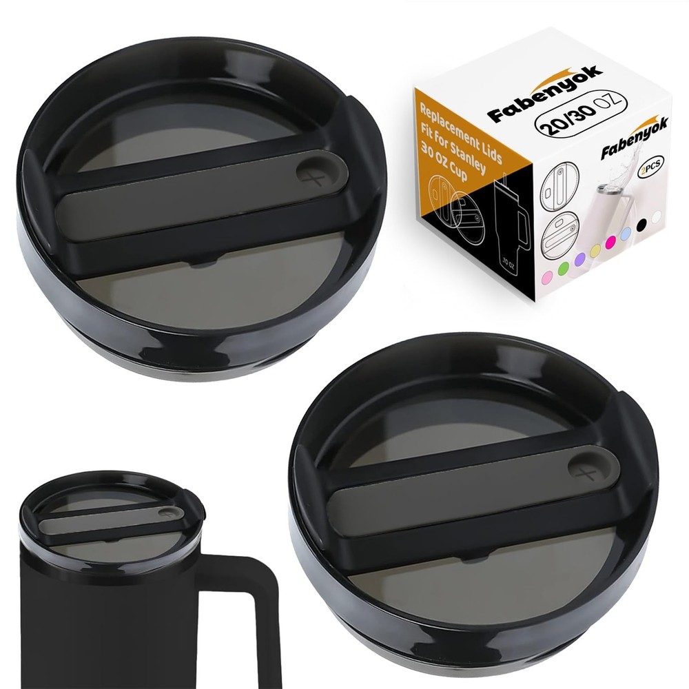 30 OZ Tumbler Lid Replacement Fit for Stanley Cup, 2 Pack Replacement Lids Fi...