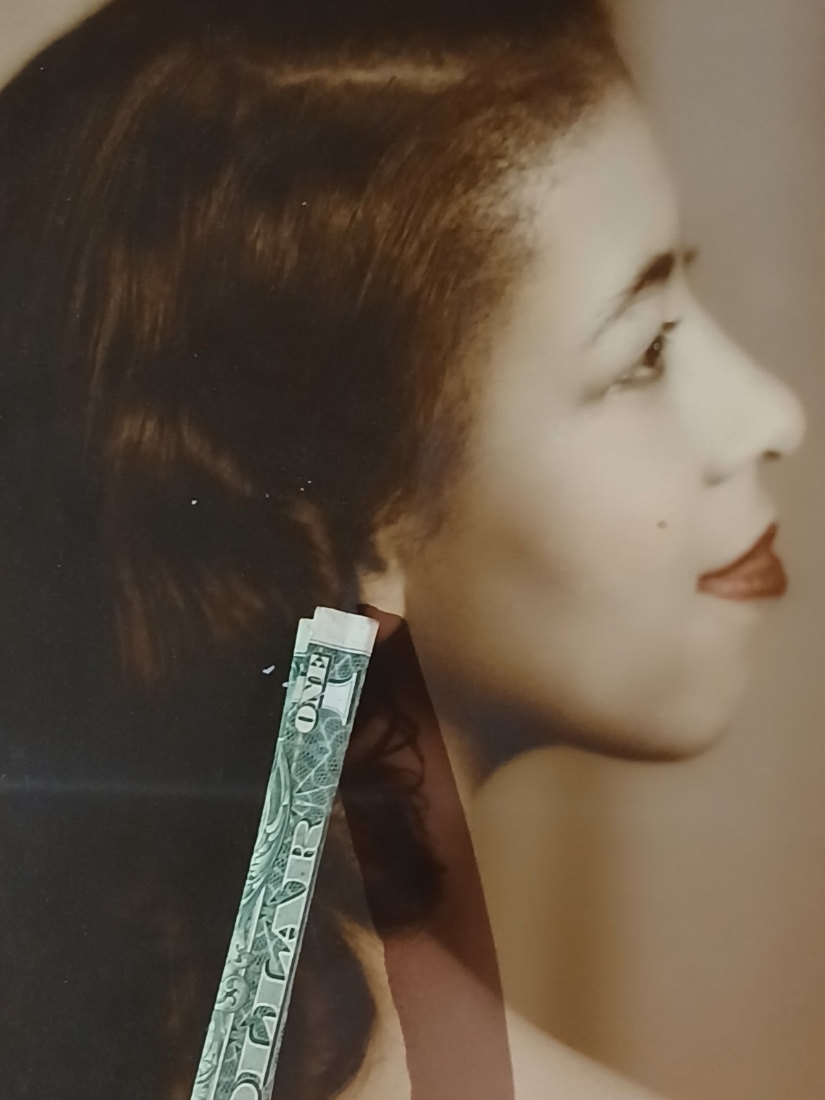 Antique African American* BEAUTIFUL COLORED FEMALE*RED LIPSTICK*COLUMBUS OHIO