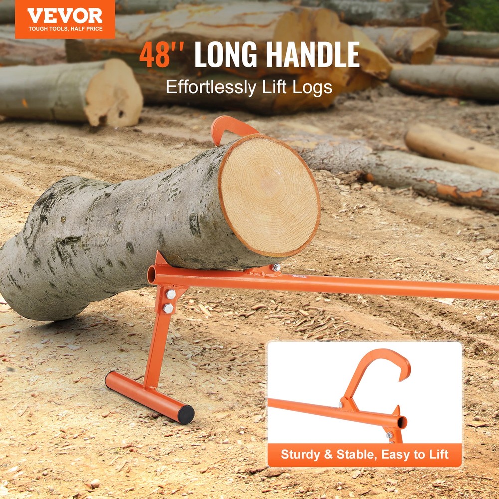 Timberjack Heavy Duty Log Lifter Cant Hook Logging Tools Jack for Rolling Logs