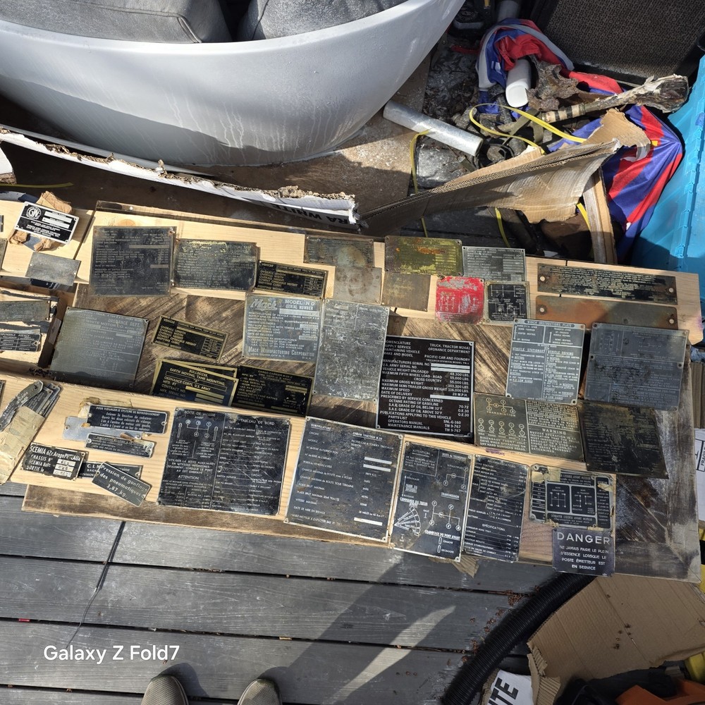 WWll Vehicle Data Plates US & FOREIGN