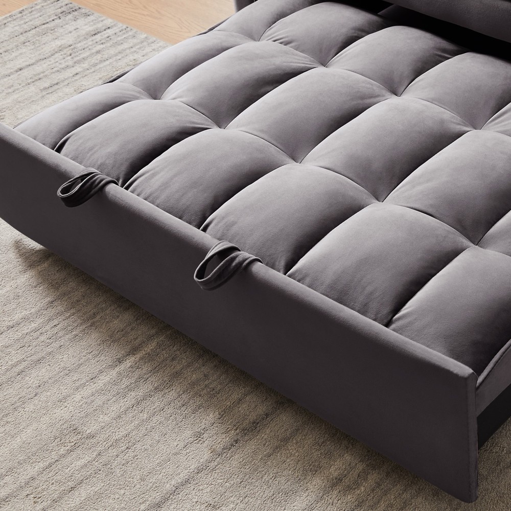 3 in 1 Convertible Sleeper Sofa Pull Out Bed Loveseat Couch Adjustable Backrest