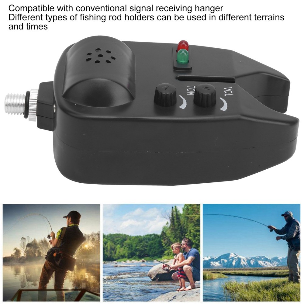 Fishing Bait Alarm LED Indicator Audible Visual Alarming Adjustable Volume For