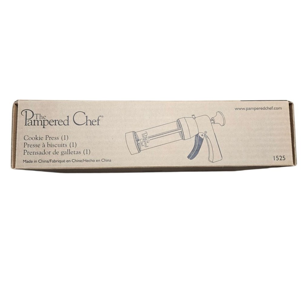 Pampered Chef Clear Gray Cookie Press Set