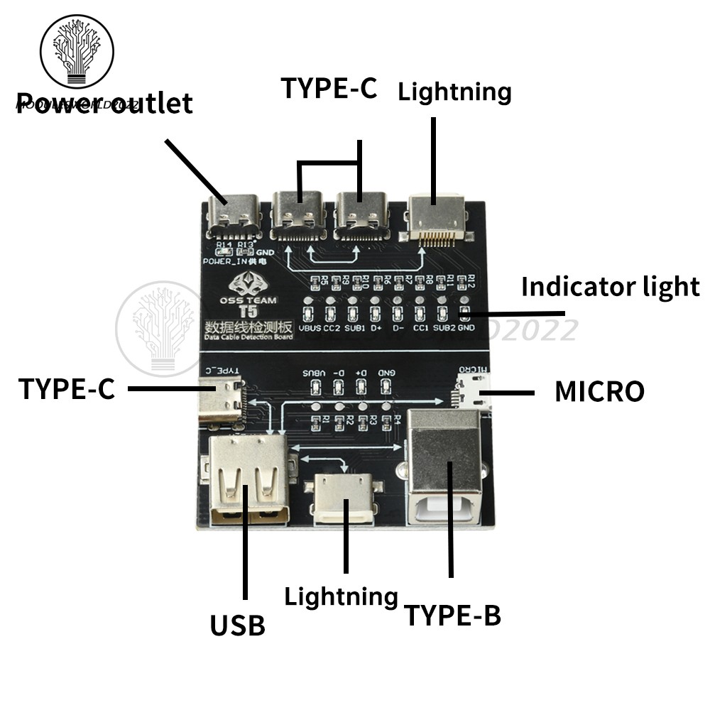 T5 Multifunctional Interface Cable Detection Module Data Cable Abnormal Testing