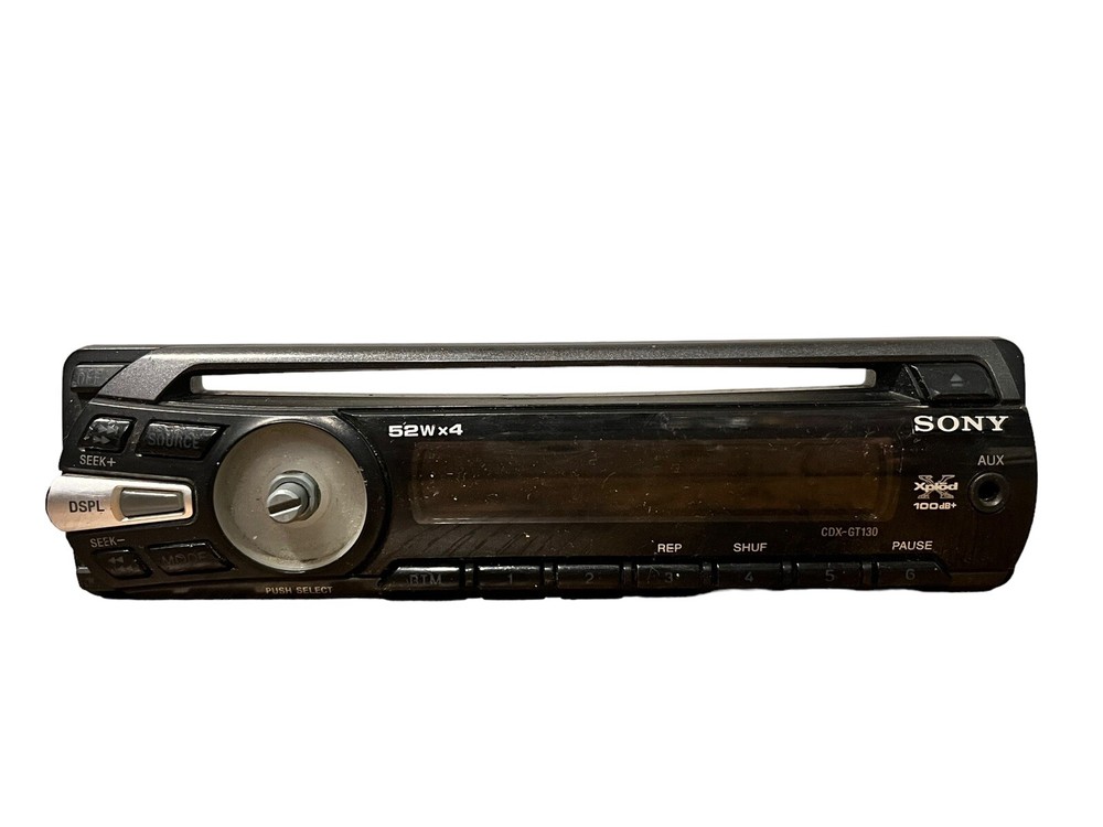 SONY CDX-GT130 Car Faceplate Only Missing Knob Button