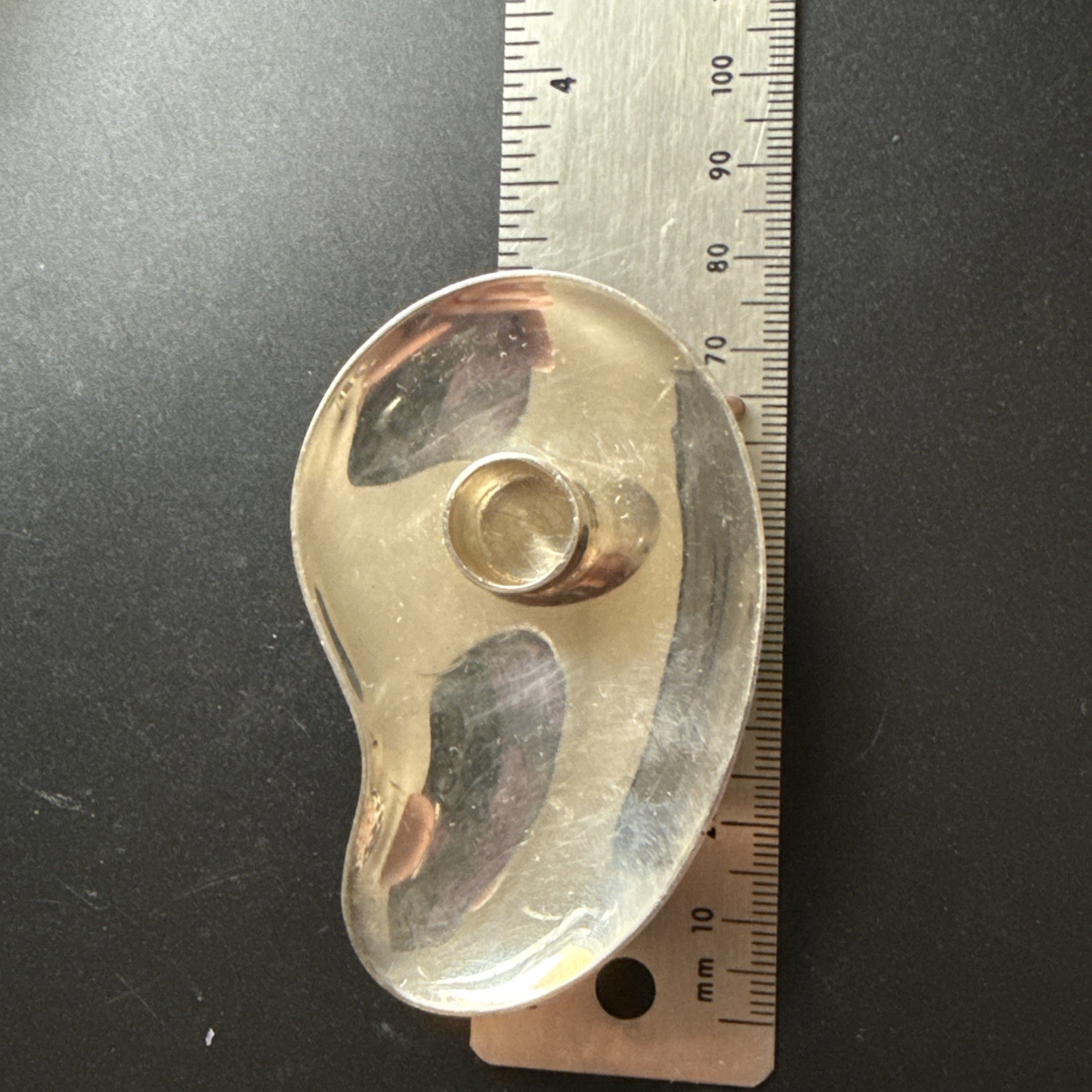 Mid Century Modern Sterling Silver Denmark Hugo Grun Candlestick Holders Pair