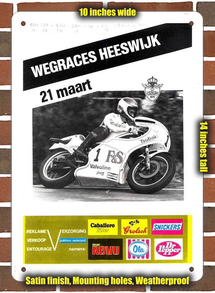 Metal Sign - 1982 Heeswijk Racing Program - 10x14 inches
