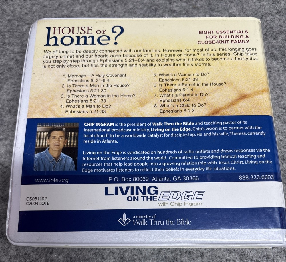 Chip Ingram House Or Home Eight Essentials Audio CD Teaching CD