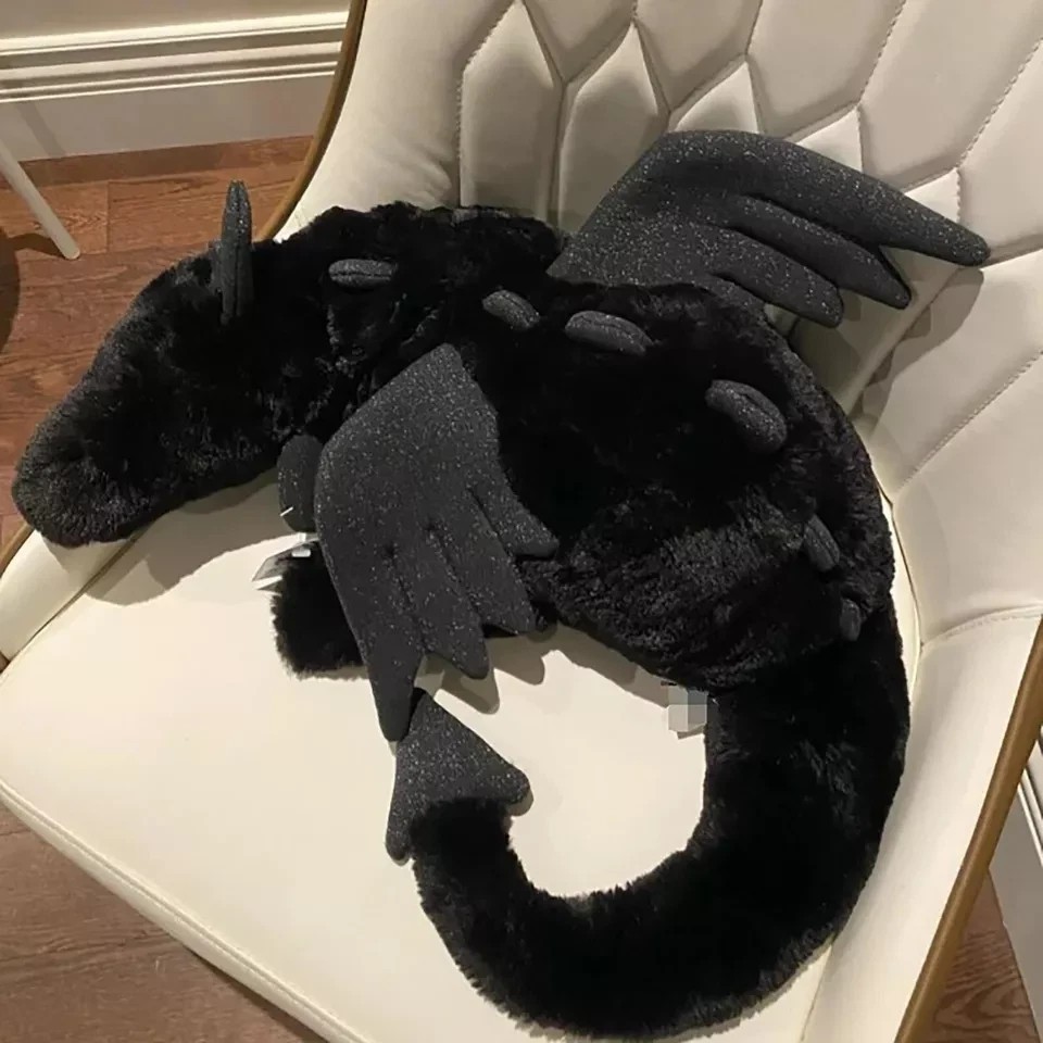 Jellycat Onyx Dragon Plush – Black - RETIRED RARE 50cm - NEW WITH TAGS Gifts