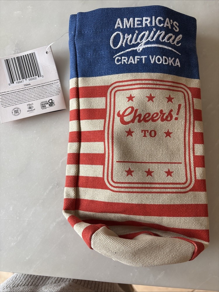Titos Handmade Vodka Bottle Bag Drawstring, Austin Texas, Empty! NWT FREE SHIP