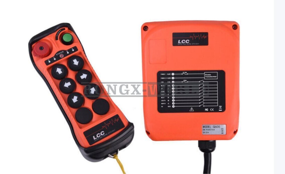 6Button Single Speed Hoist Crane Industrial Wireless Remote Control 12V-380V
