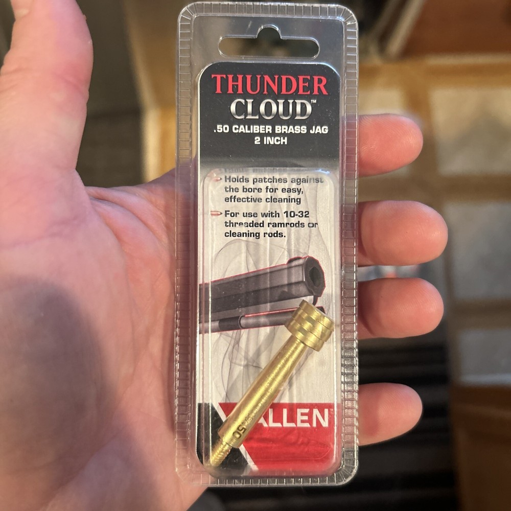 Allen Thunder Cloud 50 Caliber Brass Cleaning Patch Jag 2” Muzzleloader