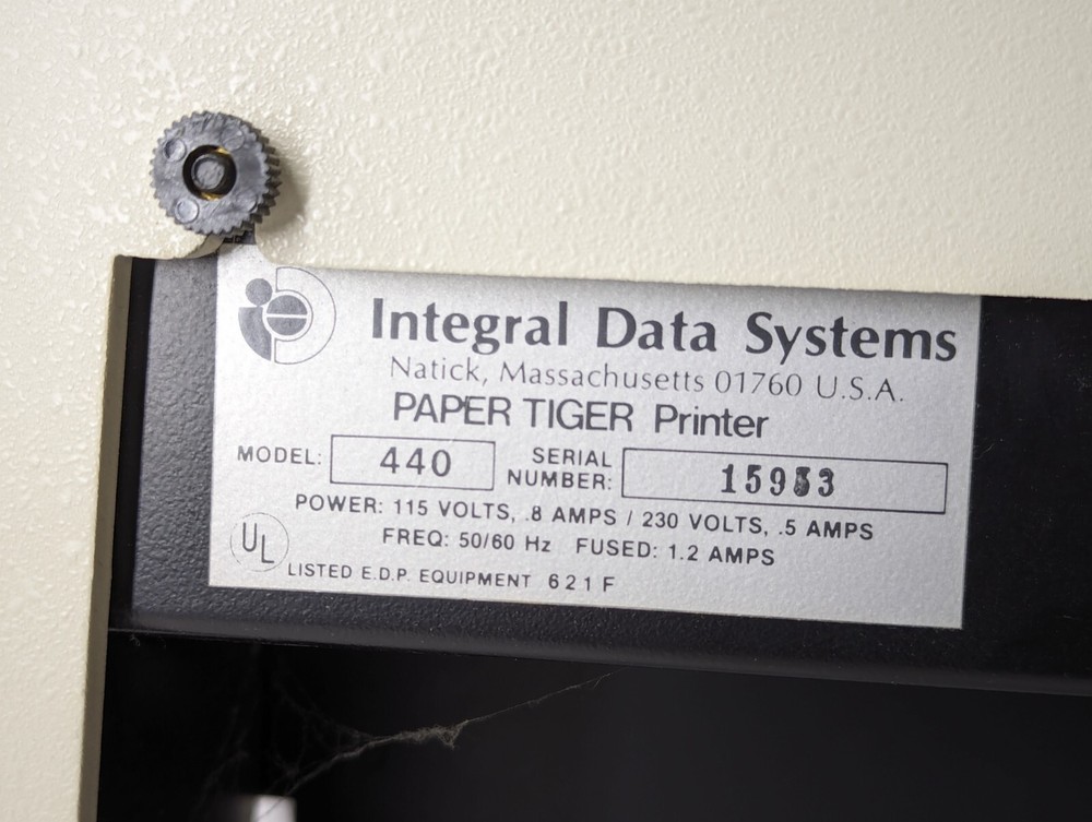 Integral Data Systems IDS PAPER TIGER Printer Model 440 Vintage Impact Printer