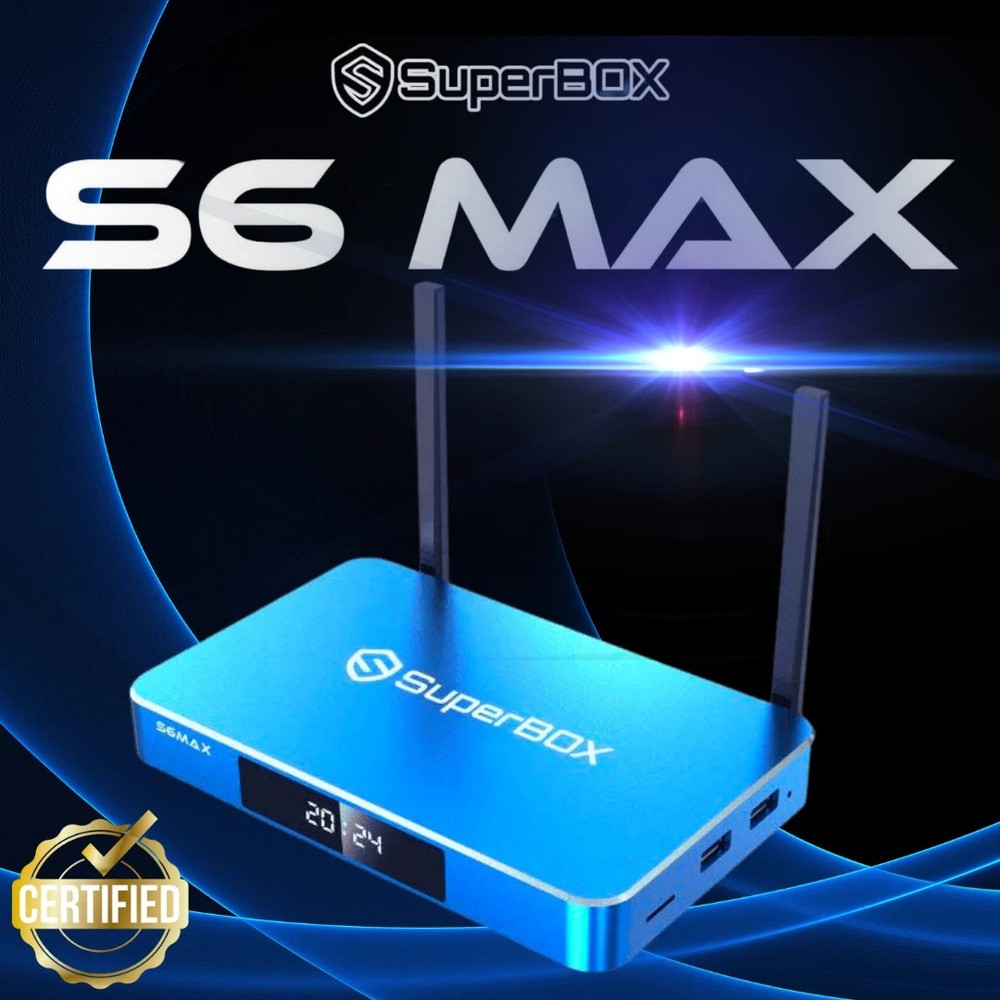 SuperBox S6 Max Smart Media Player 6K Android Streaming Factory Sealed Bluetooth